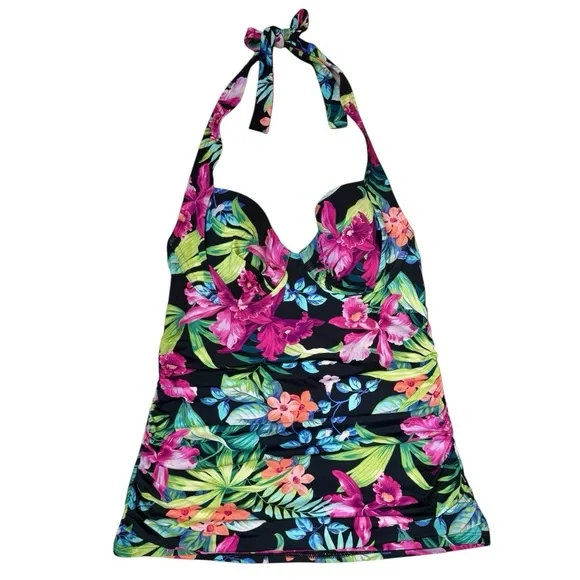 Tommy Bahama Coastal Gardens Underwire Halter Tankini Top